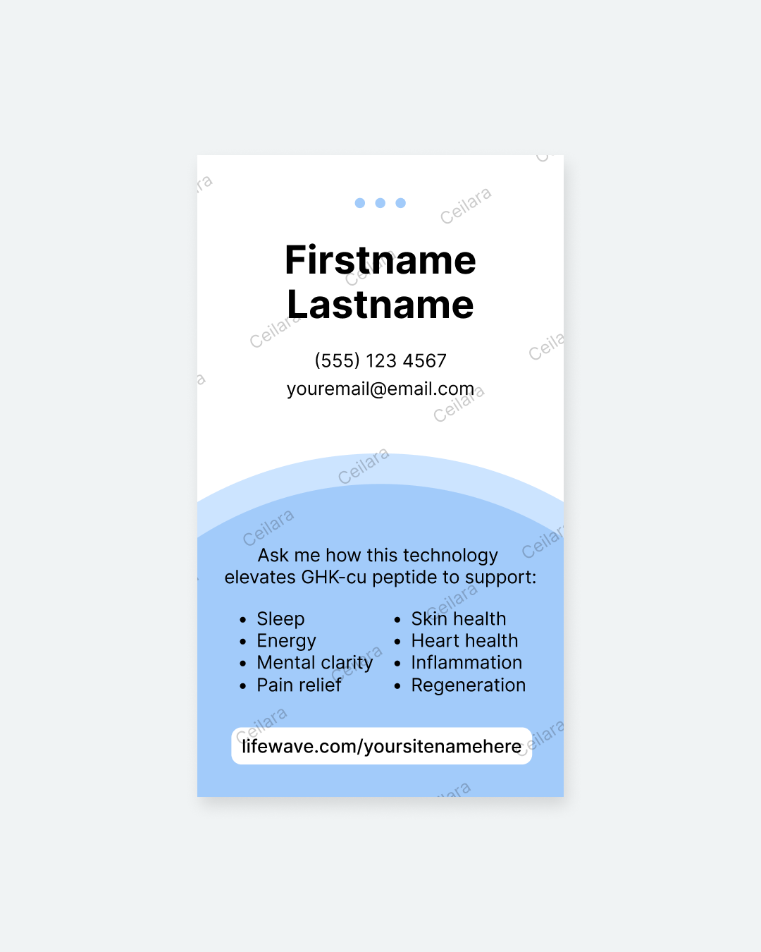 Light-Powered Wellness - LifeWave Business Card | Lumina Collection | 2"x3.5"